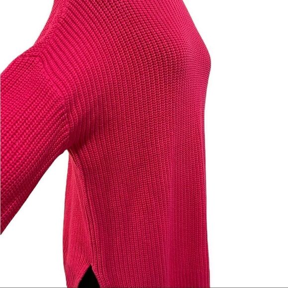 Cupcakes & cashmere Pink Mock Turtleneck Oversized Sweater Sz L - Picture 5 of 12